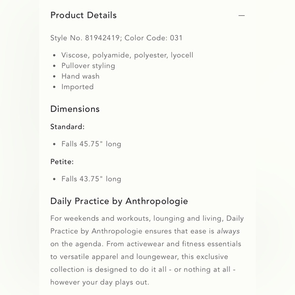 NWT Anthropologie/Daily Practice Ribbed Sweater Midi Dress, Size L - Picture 4 of 11